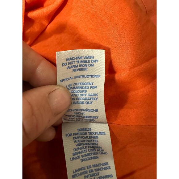 Boden 100% Linen Tank Dress Orange Size 6L Summer Preppy - Picture 8 of 10